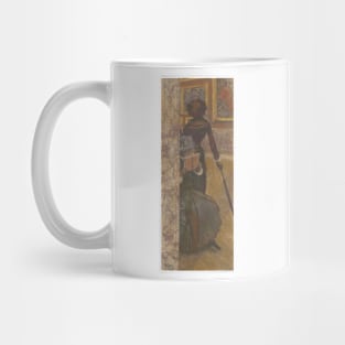 Mary Cassatt at the Louvre - The Paintings Gallery by Edgar Degas Mug